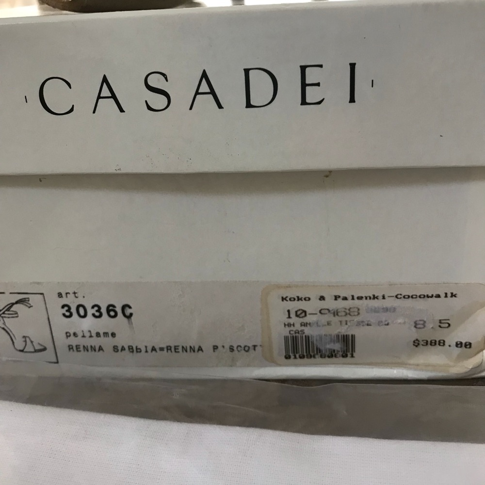 Casadei Beige Suede Sandals - Picture 7 of 8